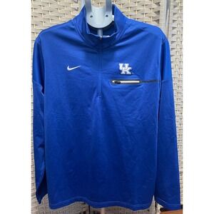 Nike Kentucky Wildcats Dri-FIT Quarter Zip Pullover Blue Mens XL